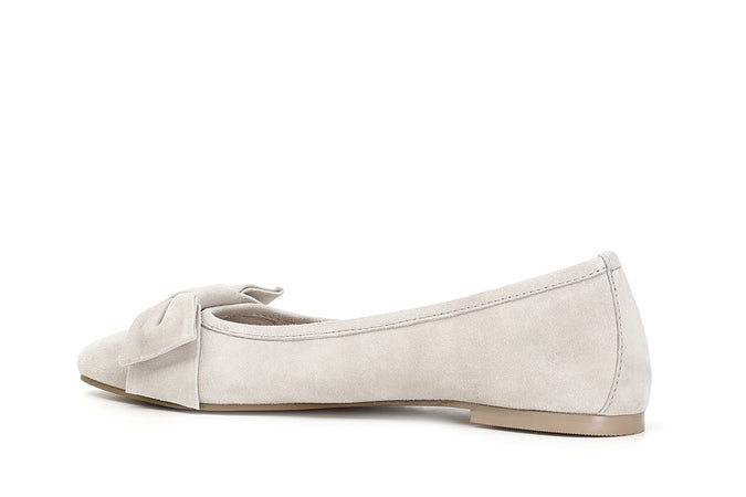 BALLERINA IN PELLE SCAMOSCIATA CON FIOCCO