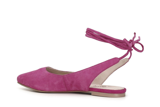 BALLERINA IN PELLE SCAMOSCIATA CON SCHIAVA