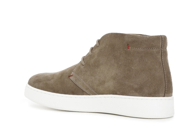 SNEAKERS IN PELLE SCAMOSCIATA E TESSUTOMESH