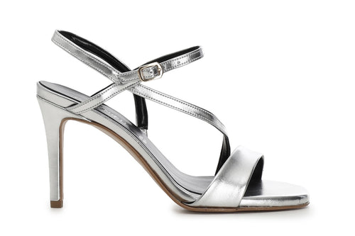 SANDALI ASIMMETRICI METALLIZZATI