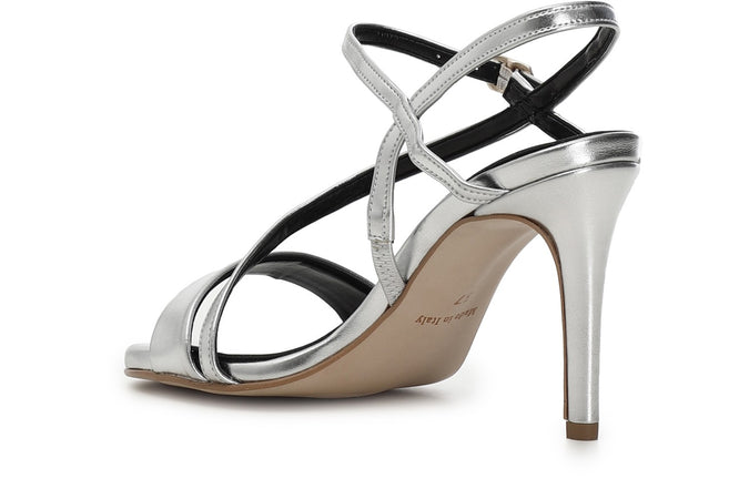 SANDALI ASIMMETRICI METALLIZZATI