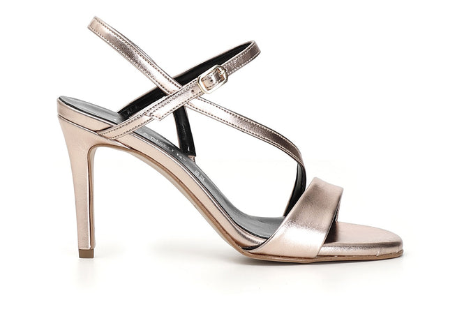 SANDALI ASIMMETRICI METALLIZZATI