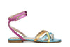 SANDALI IN METALLIZZATO MULTICOLOR