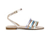 SANDALI IN METALLIZZATO MULTICOLOR