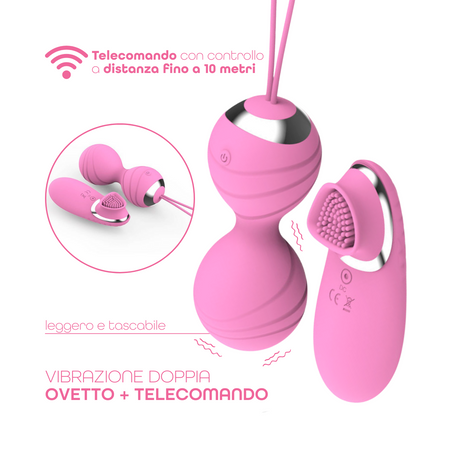 Ovetto Vibrante con Telecomando Palline Vaginali Vibranti Stimolatore Clitorideo