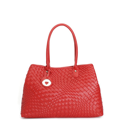 SHOPPING CON INTRECCIO E ACCESSORIO PENDENTE