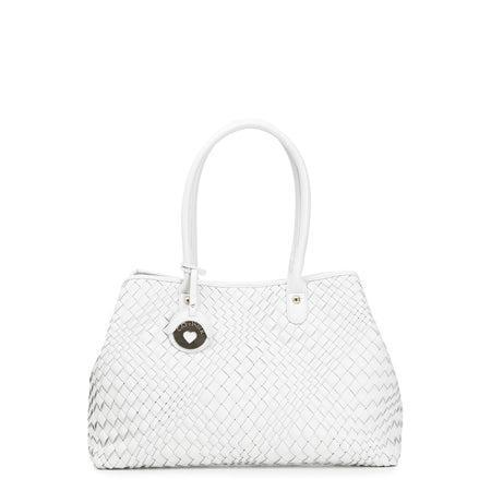 SHOPPING CON INTRECCIO E ACCESSORIO PENDENTE