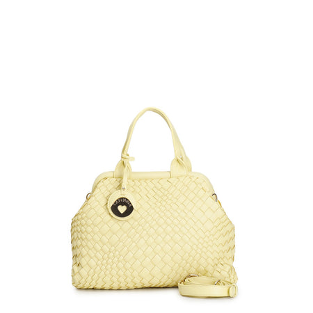 BAULETTO CON INTRECCIO E ACCESSORIO PENDENTE