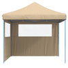 Tendone per Feste Pieghevole Pop-Up con 2 Pareti Beige Colore Struttura