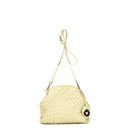 POCHETTE CON INTRECCIO E ACCESSORIO PENDENTE