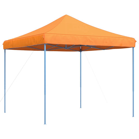 Gazebo Tenda da Festa Pieghevole Pop-Up Arancione Struttura Blu 292x292x315 cm