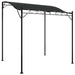 Tettoia Antracite 2x2,3 m 180 g/m² Tessuto e Acciaio Piano con Design Curvo