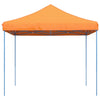 Gazebo Tenda da Festa Pieghevole Pop-Up Arancione Struttura Blu 292x292x315 cm