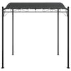 Tettoia Antracite 2x2,3 m 180 g/m² Tessuto e Acciaio Piano con Design Curvo