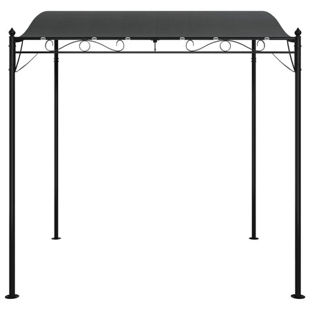 Tettoia Antracite 2x2,3 m 180 g/m² Tessuto e Acciaio Piano con Design Curvo
