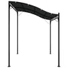Tettoia Antracite 2x2,3 m 180 g/m² Tessuto e Acciaio Piano con Design Curvo