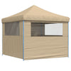 Tendone per Feste Pieghevole Pop-Up con 4 Pareti Beige Struttura Blu