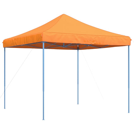 Gazebo Tenda da Festa Pieghevole Pop-Up Arancione Struttura Blu 292x292x315 cm
