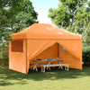 Tendone per Feste Pieghevole Pop-Up con 4 Pareti Arancione Struttura Blu