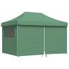 Tendone per Feste Verde Struttura Blu Pieghevole Pop-Up con 4 Pareti