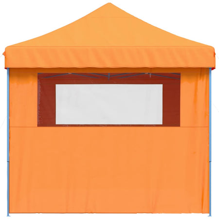 Tendone per Feste Pieghevole Pop-Up con 4 Pareti Arancione Struttura Blu
