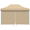 Tendone per Feste Pieghevole Pop-Up con 4 Pareti Beige Struttura Blu