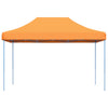 Tenda da Festa Pieghevole Pop-Up Arancione Struttura Blu 410x279x315 cm