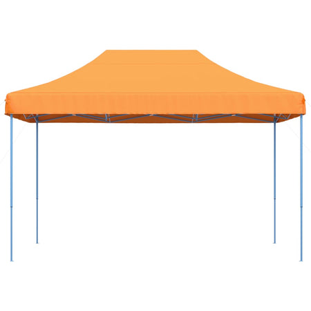 Tenda da Festa Pieghevole Pop-Up Arancione Struttura Blu 410x279x315 cm