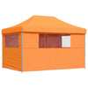 Tendone per Feste Pieghevole Pop-Up con 4 Pareti Arancione Struttura Blu