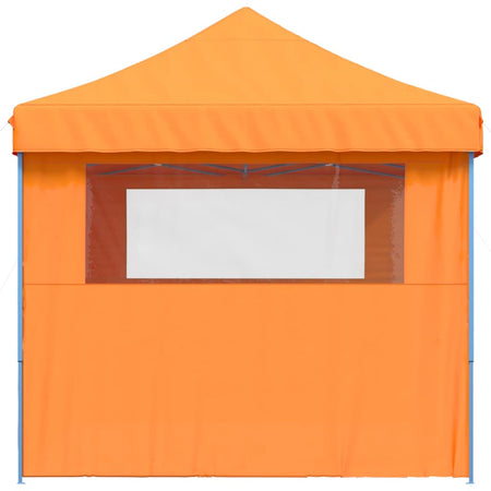 Tendone per Feste Pieghevole Pop-Up con 3 Pareti Arancione Struttura Blu