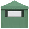 Tendone per Feste Verde Struttura Blu Pieghevole Pop-Up con 4 Pareti