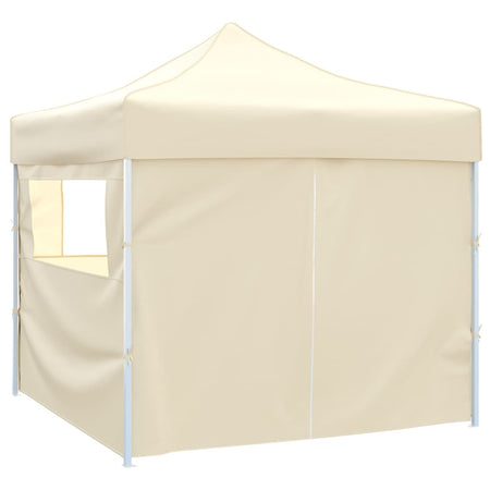 Tenda Pieghevole Crema 3 x 3 m con 4 Pareti