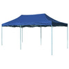 Tenda Pieghevole Blu Acciaio Verniciato in Polvere Pop-Up 3x6 m