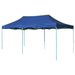 Tenda Pieghevole Blu Acciaio Verniciato in Polvere Pop-Up 3x6 m