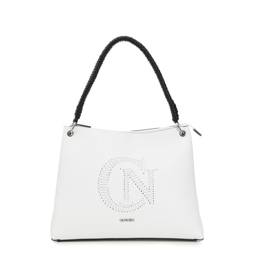 SACCA CON MANICO INTRECCIATO E CN RICAMO