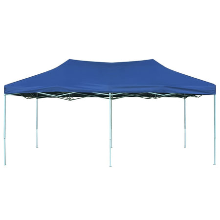 Tenda Pieghevole Blu Acciaio Verniciato in Polvere Pop-Up 3x6 m