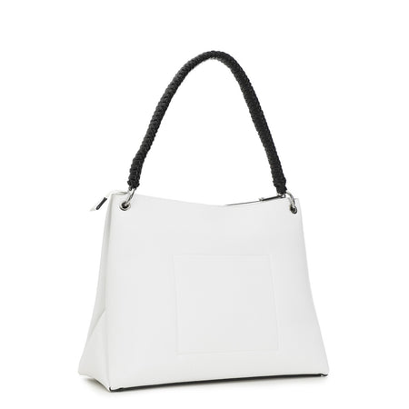 SACCA CON MANICO INTRECCIATO E CN RICAMO