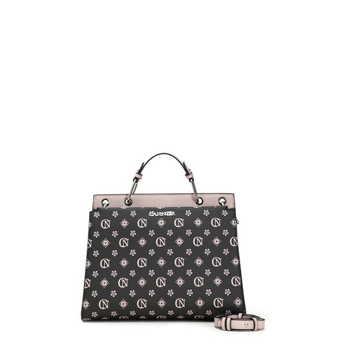 BAULETTO CON LOGATO FLOREALE E MANICI MULTICOLORE