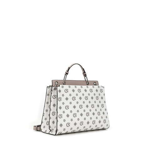 BAULETTO CON LOGATO FLOREALE E MANICI MULTICOLORE