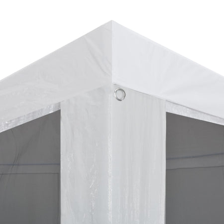 Tenda per Feste Bianco e Nero con 4 Pareti in Rete 4x3 m