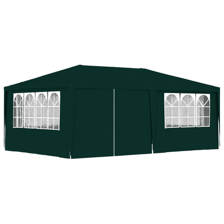 Gazebo Professionale Verde con Pareti Resistente All'acqua 4x6 m 90 g/m²