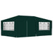 Gazebo Professionale Verde con Pareti Resistente All'acqua 4x6 m 90 g/m²