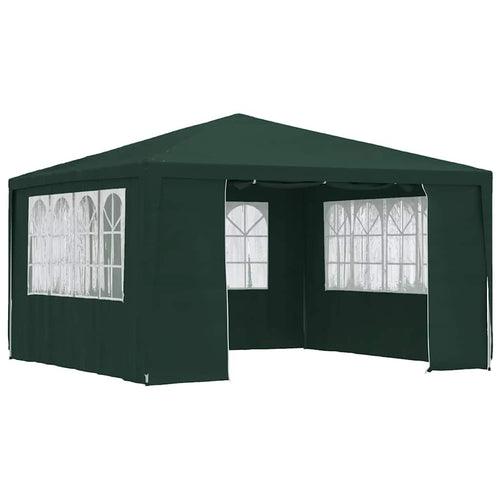 Gazebo Professionale con Pareti 4x4 m Verde 90 g/m²
