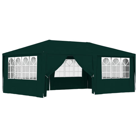 Gazebo Professionale Verde con Pareti Resistente All'acqua 4x6 m 90 g/m²