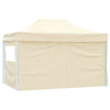 Gazebo Professionale Crema Pieghevole con 4 Pareti Acciaio Resistente 3x4m