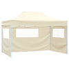 Gazebo Professionale Crema Pieghevole con 4 Pareti Acciaio Resistente 3x4m