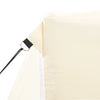 Gazebo Professionale Crema Pieghevole con 4 Pareti Acciaio Crema 2x2m