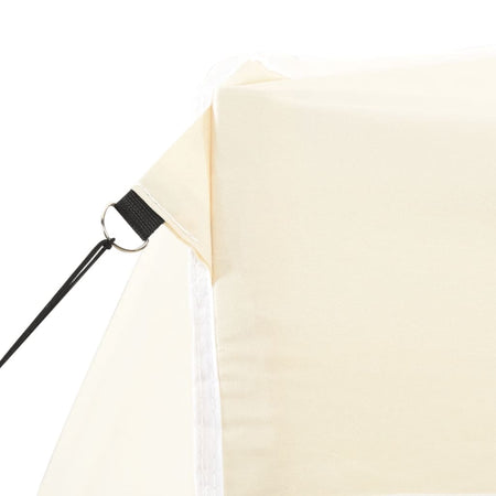 Gazebo Professionale Crema Pieghevole con 4 Pareti Acciaio Crema 2x2m