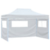Gazebo Professionale Bianco Design Pieghevole 4 Pareti Acciaio 3x4m