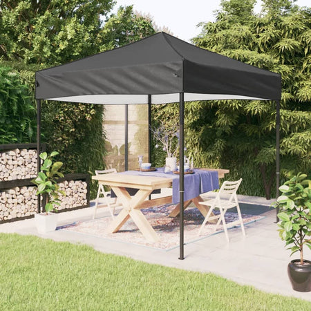 Tenda per Feste Pieghevole Antracite i Tessuto Oxford Telaio in  Acciaio  2x2 m